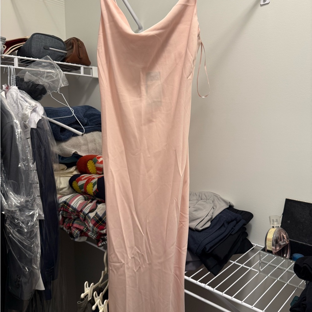 New Look Peach Maxi Dress Small